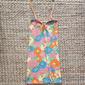 Colorful Floral Dress Medium Zara